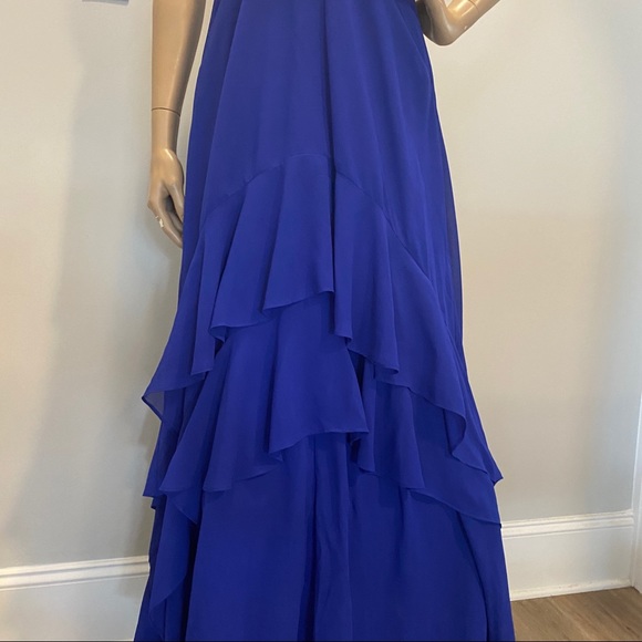 Parker Black Label Halter Ruffle Gown - Picture 5 of 10